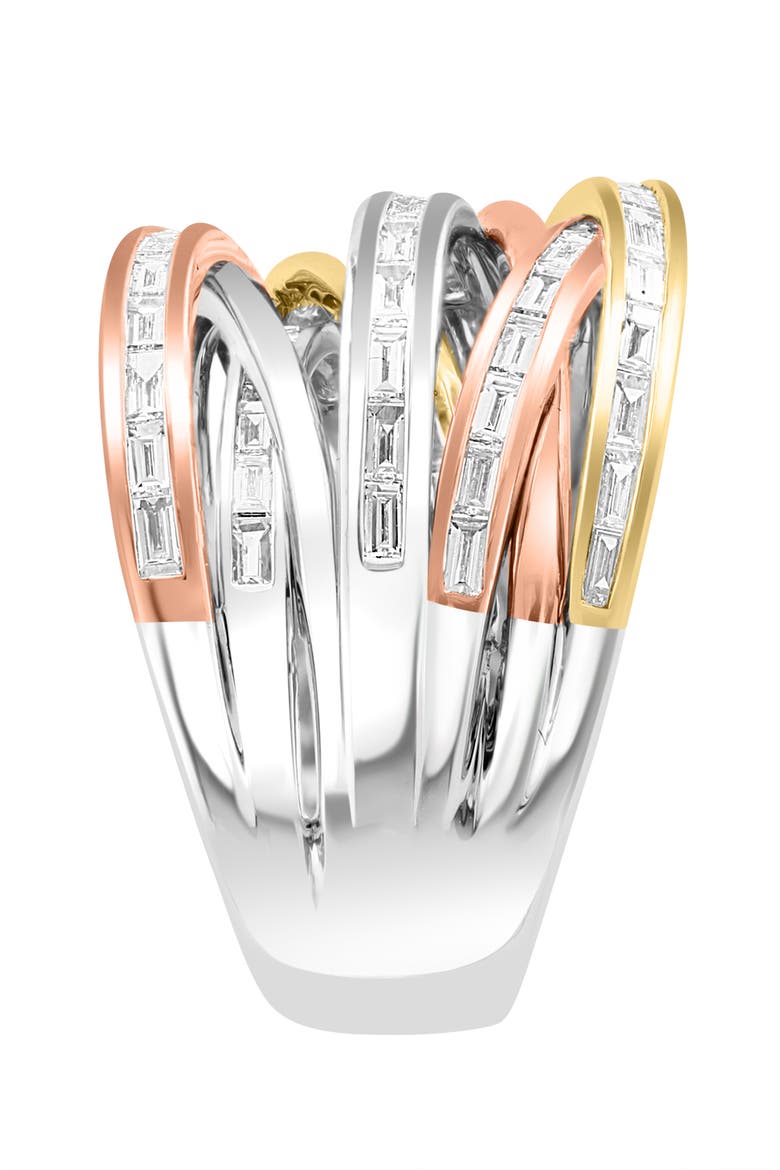 Diamond Crossover Ring in 14K White, Yellow & Rose Gold, Alternate, color, None