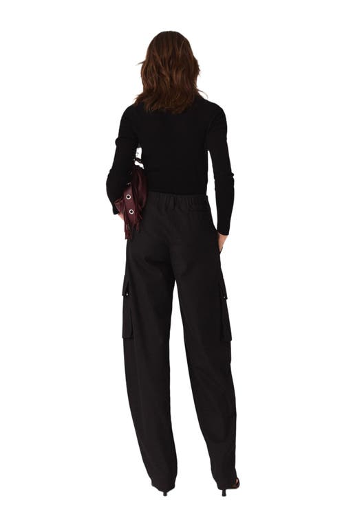 Maje Second-skin Sweater With A High Neck In Black