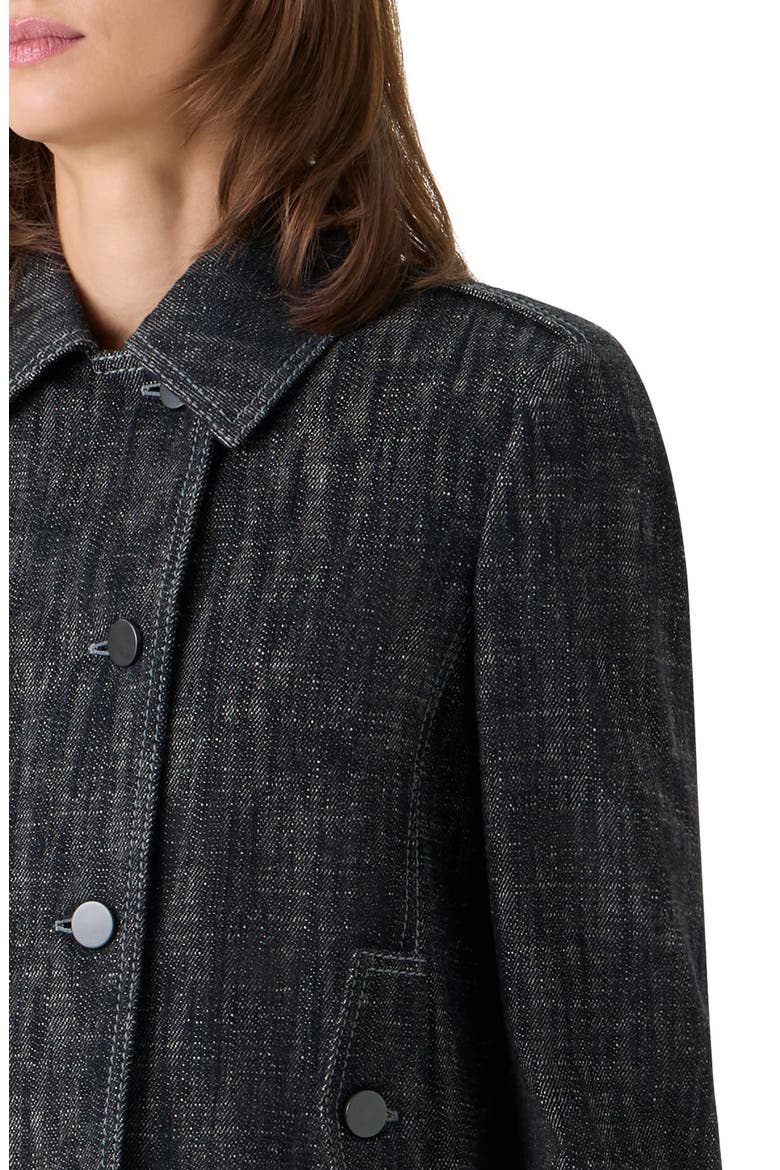 Double Breasted Heavyweight Cotton Denim Jacket, Alternate, color, BLACK DENIM