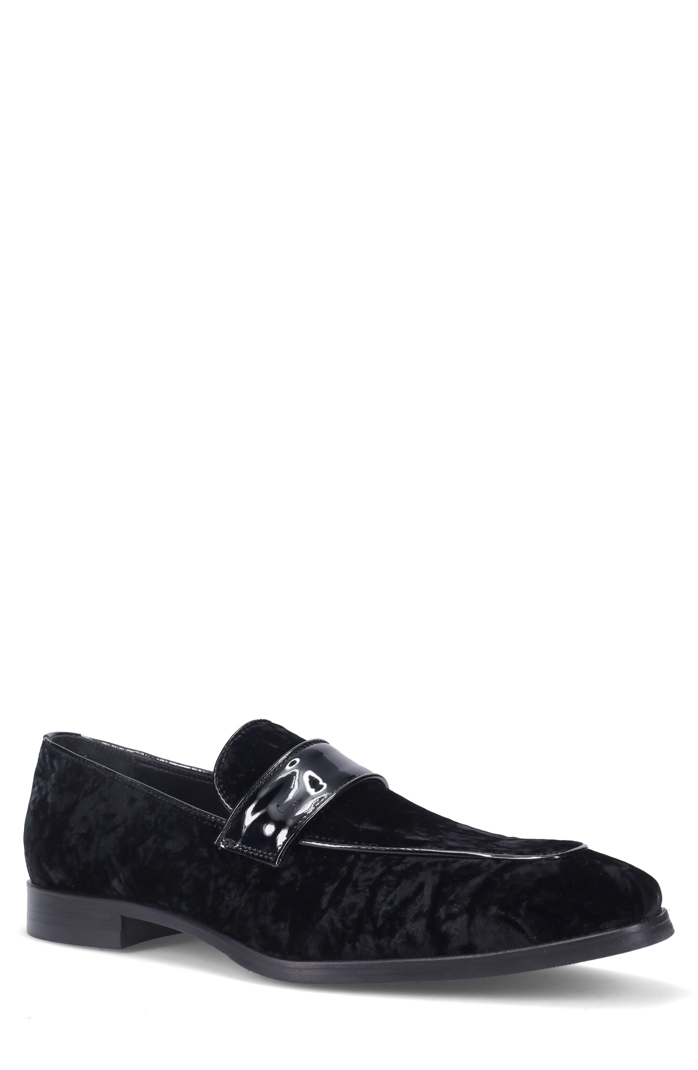 Ron White Tate Moc Toe Loafer, Main, color, Black