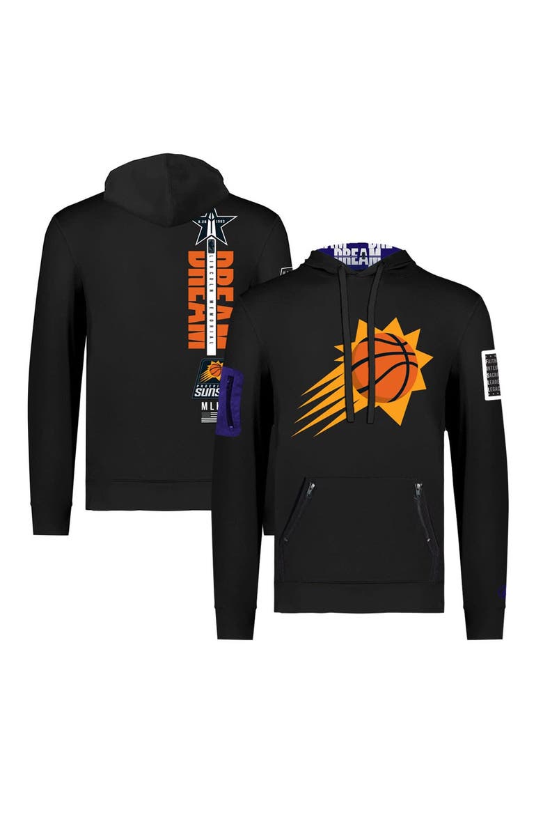Unisex FISLL x Black History Collection  Black Phoenix Suns Pullover Hoodie, Main, color, Black