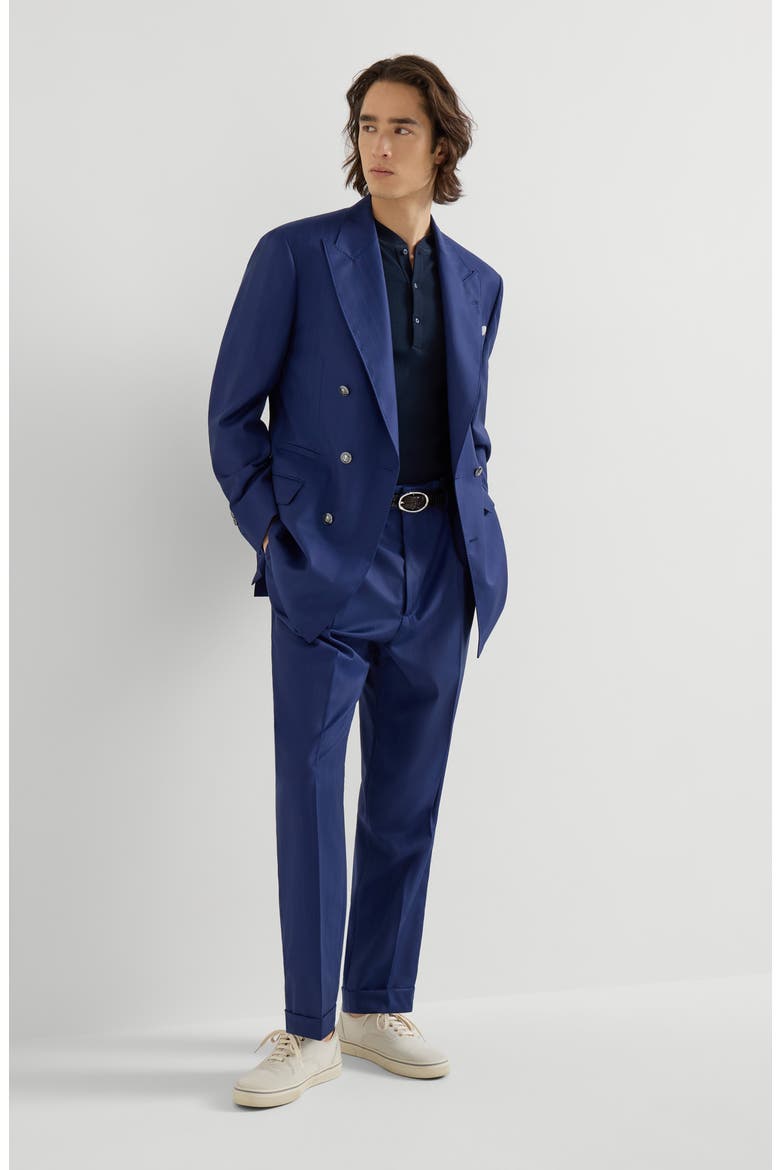 Double pleated trousers, Alternate, color, Royale Blue