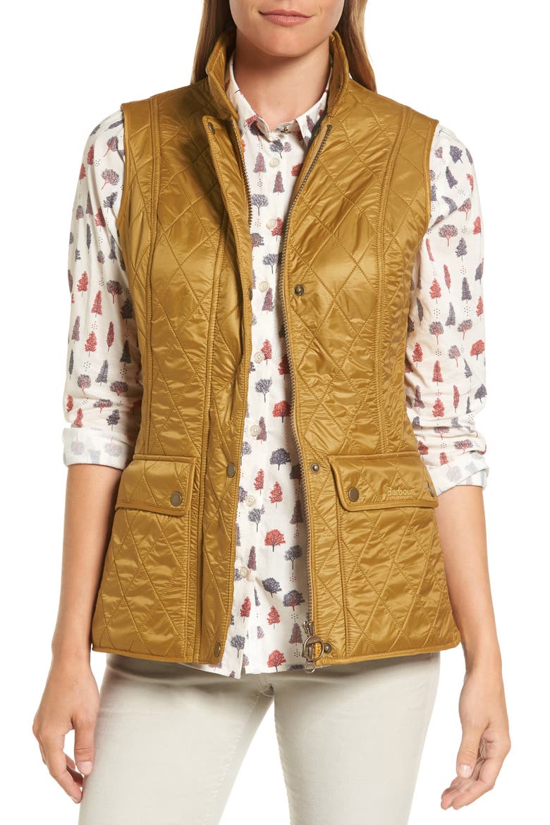 Wray Water Resistant Quilted Gilet, Main, color, HARVEST GOLD
