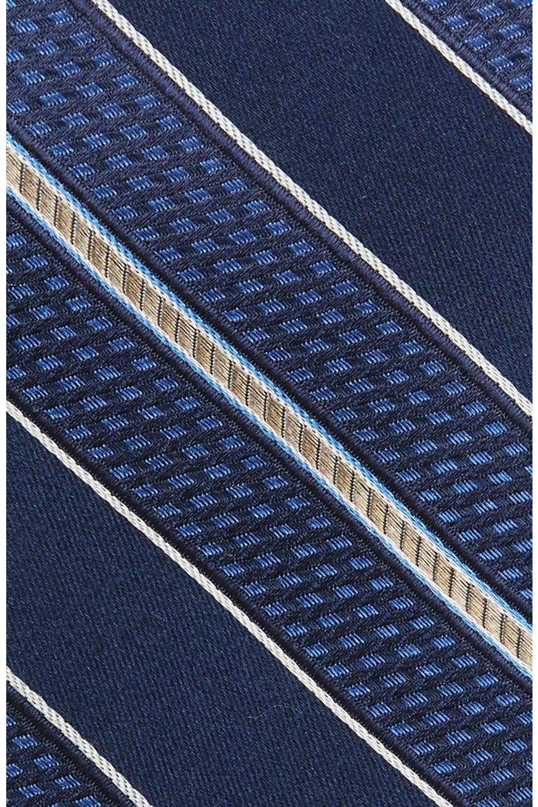Nordstrom Dupree Stripe Silk Tie, Alternate, color, NAVY