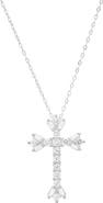 Queen Jewels Cubic Zirconia Cross Pendant Necklace