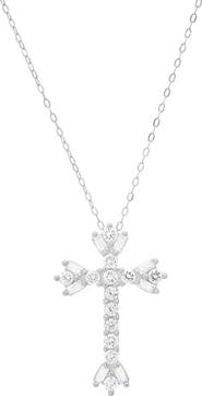 Queen Jewels Cubic Zirconia Cross Pendant Necklace