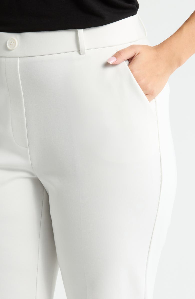 KASPER Faux Fly Stretch Straight Leg Pants, Alternate, color, Vanilla Ice