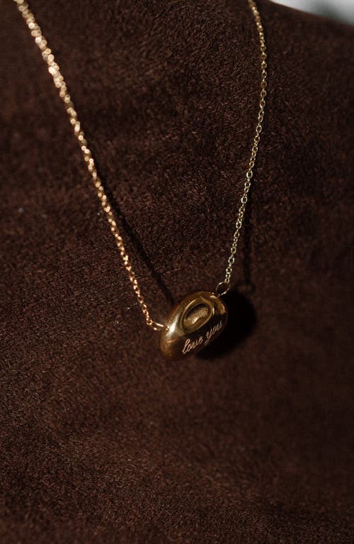 Joiana Jewelry I Love You Bean Necklace In Gold