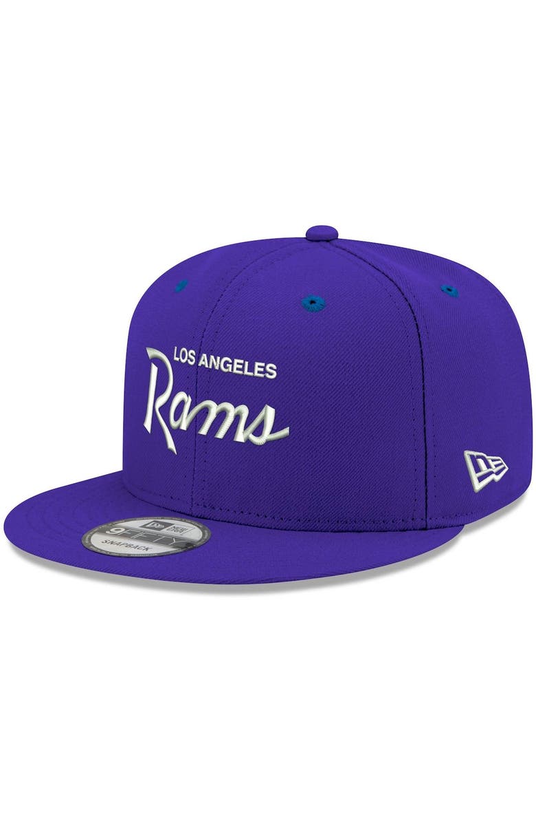 New Era Men's New Era Royal Los Angeles Rams Script Original Fit 9FIFTY Snapback Hat, Main, color,