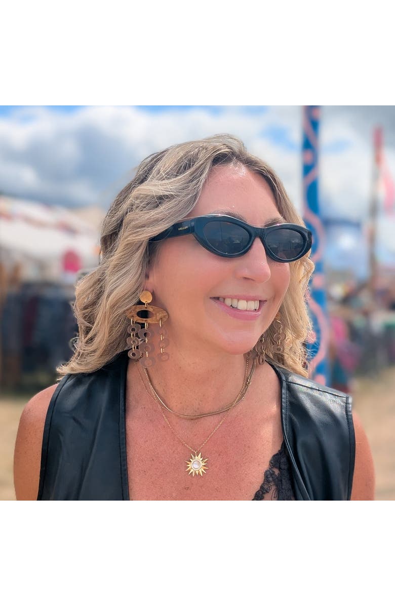 Toolally Hepworth Chandelier Earrings - Mocha & Champagne, Alternate, color, Mocha & Champagne