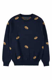 Brooks Brothers Kids' Football Logo Sweater