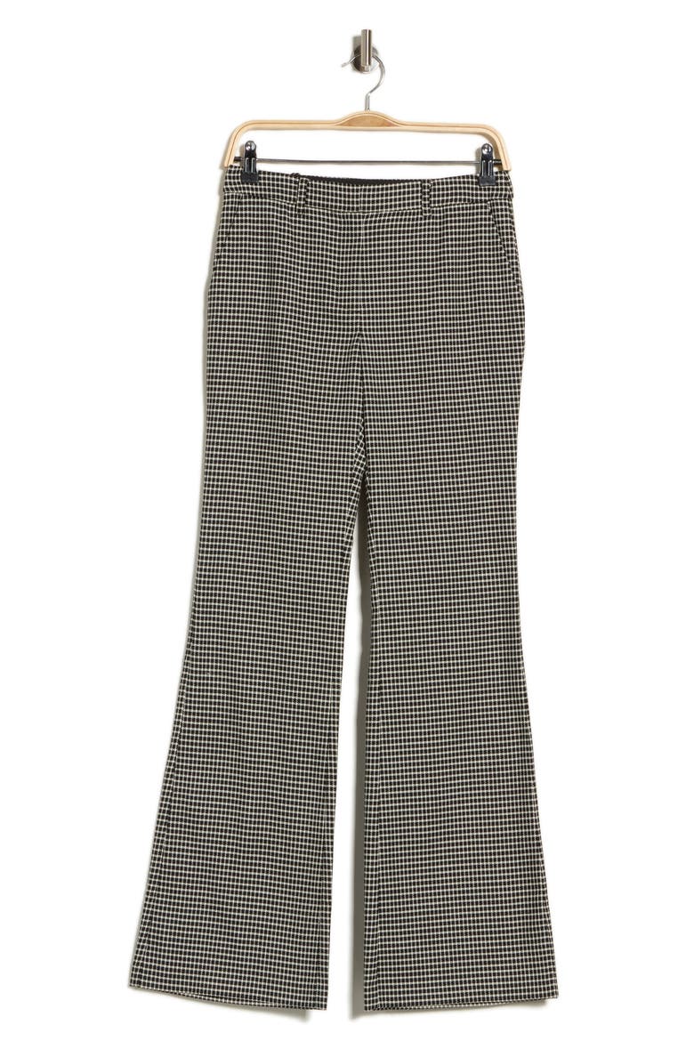 Rina Flare Leg Pants, Alternate, color, BLACK/ IVORY