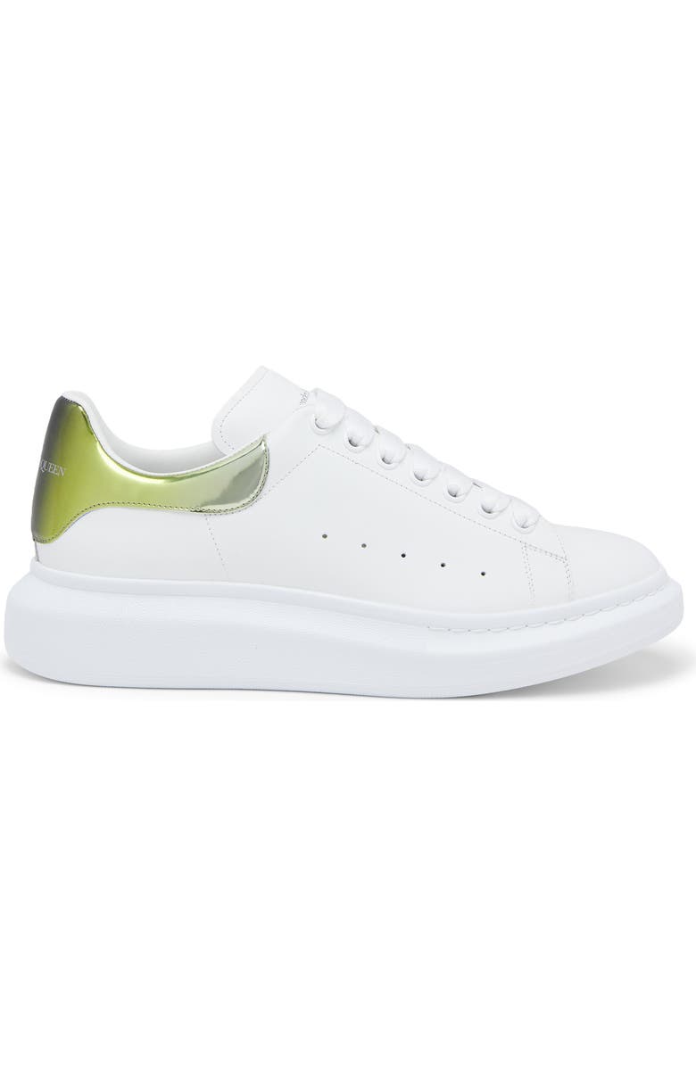 McQueen Oversize Sneaker, Main, color, White/ Green Degrade