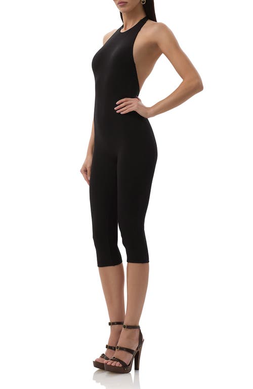 Afrm Power Mesh Festival Unitard In Noir
