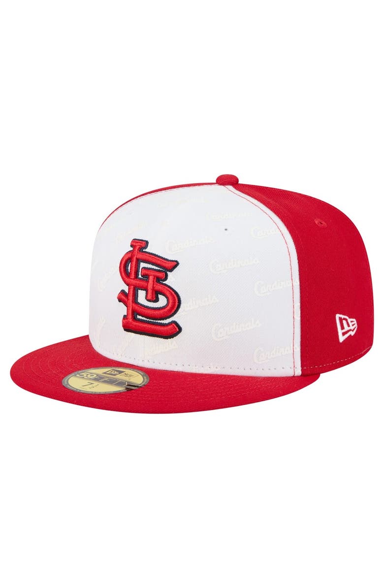 New Era Men's New Era White/Red St. Louis Cardinals Repeat 59FIFTY Fitted Hat, Main, color, White