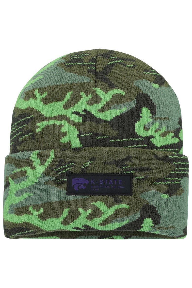 Men's Nike Camo Kansas State Wildcats Veterans Day Cuffed Knit Hat, Main, color, Camo