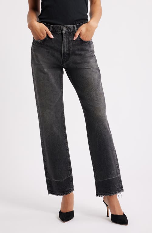 Moussy Vintage Haverhill Straight Leg Jeans In Black