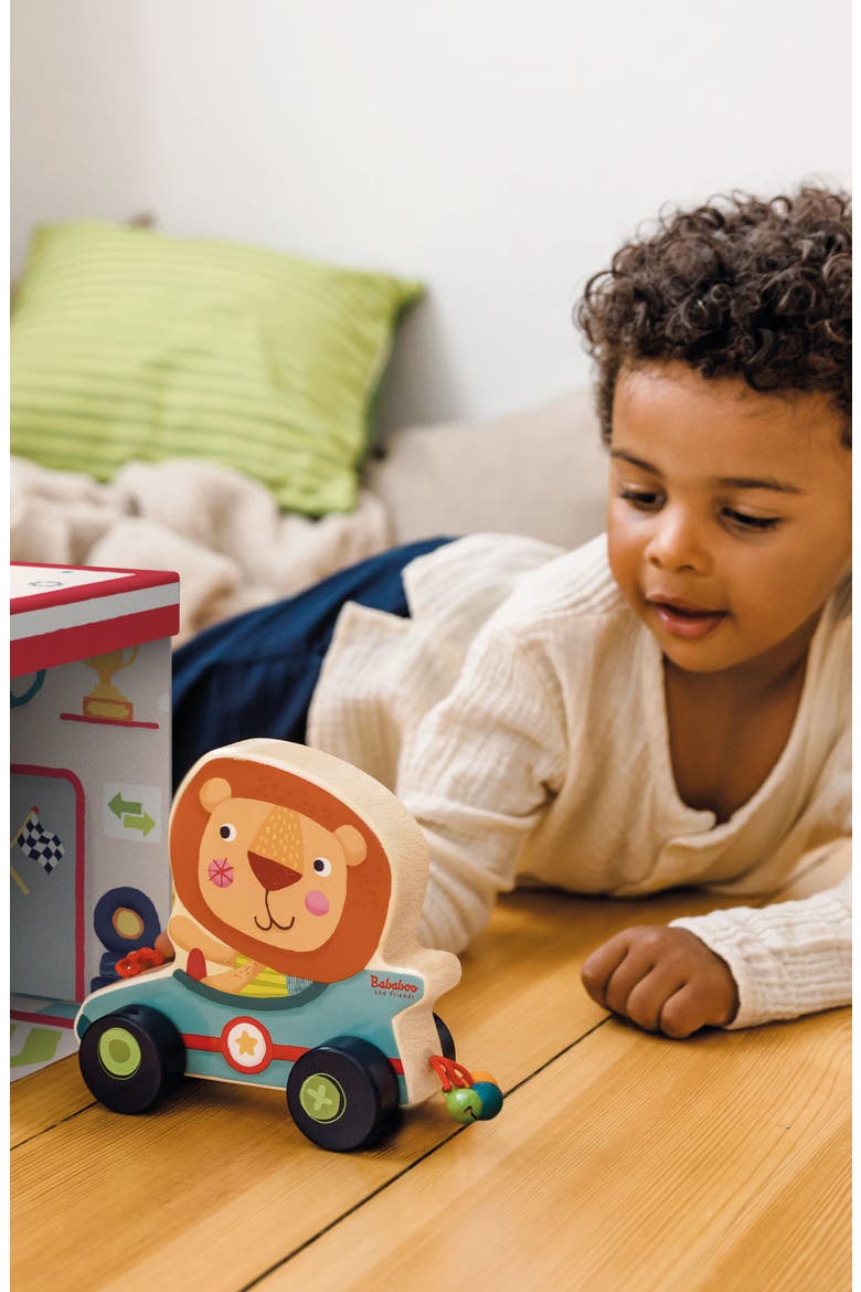 Bababoo Lion Push and Pull Toy, Alternate, color, Turquoise