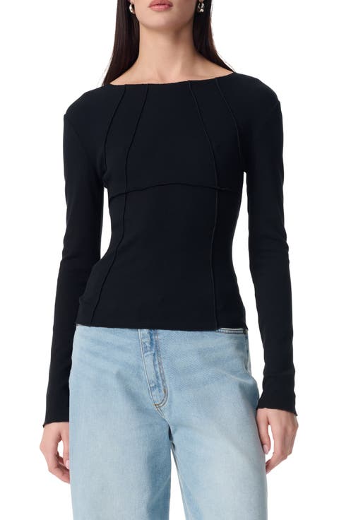 Isobel Long Sleeve Ribbed Top
