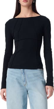 Robert Rodriguez Isobel Long Sleeve Ribbed Top