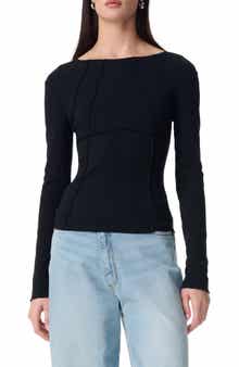 Robert Rodriguez Isobel Long Sleeve Ribbed Top
