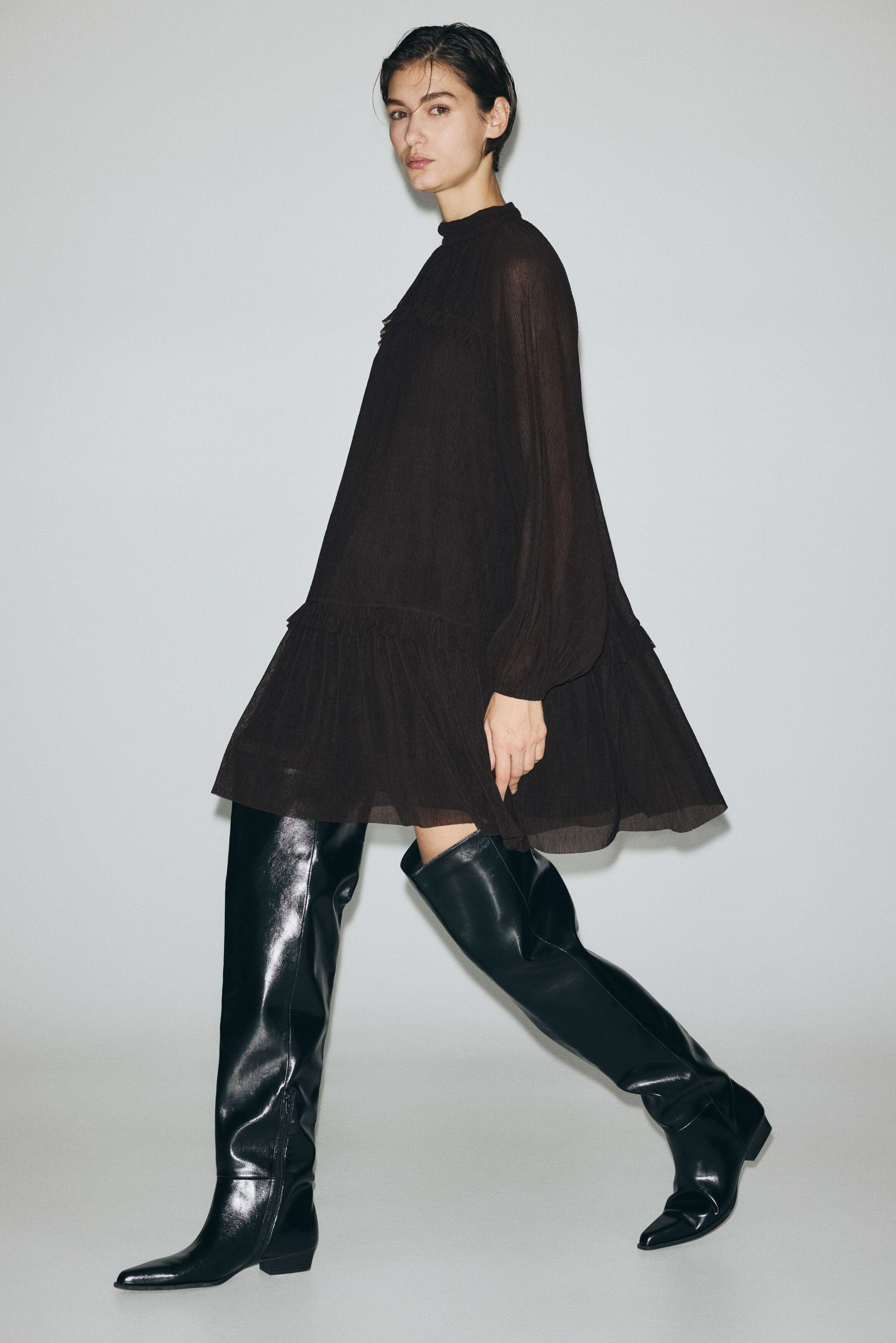 Plisse Jersey Dress - image 2