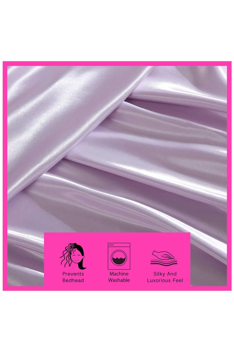 Solid Satin Sheet Set, Alternate, color, LT-PASTEL PURPLE