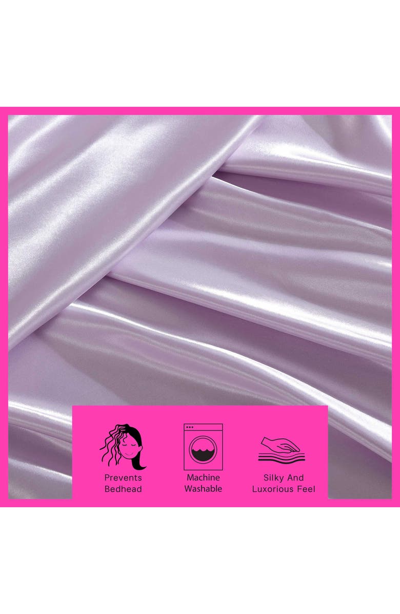 Betsey Johnson Solid Satin Sheet Set, Alternate, color, Lt-Pastel Purple