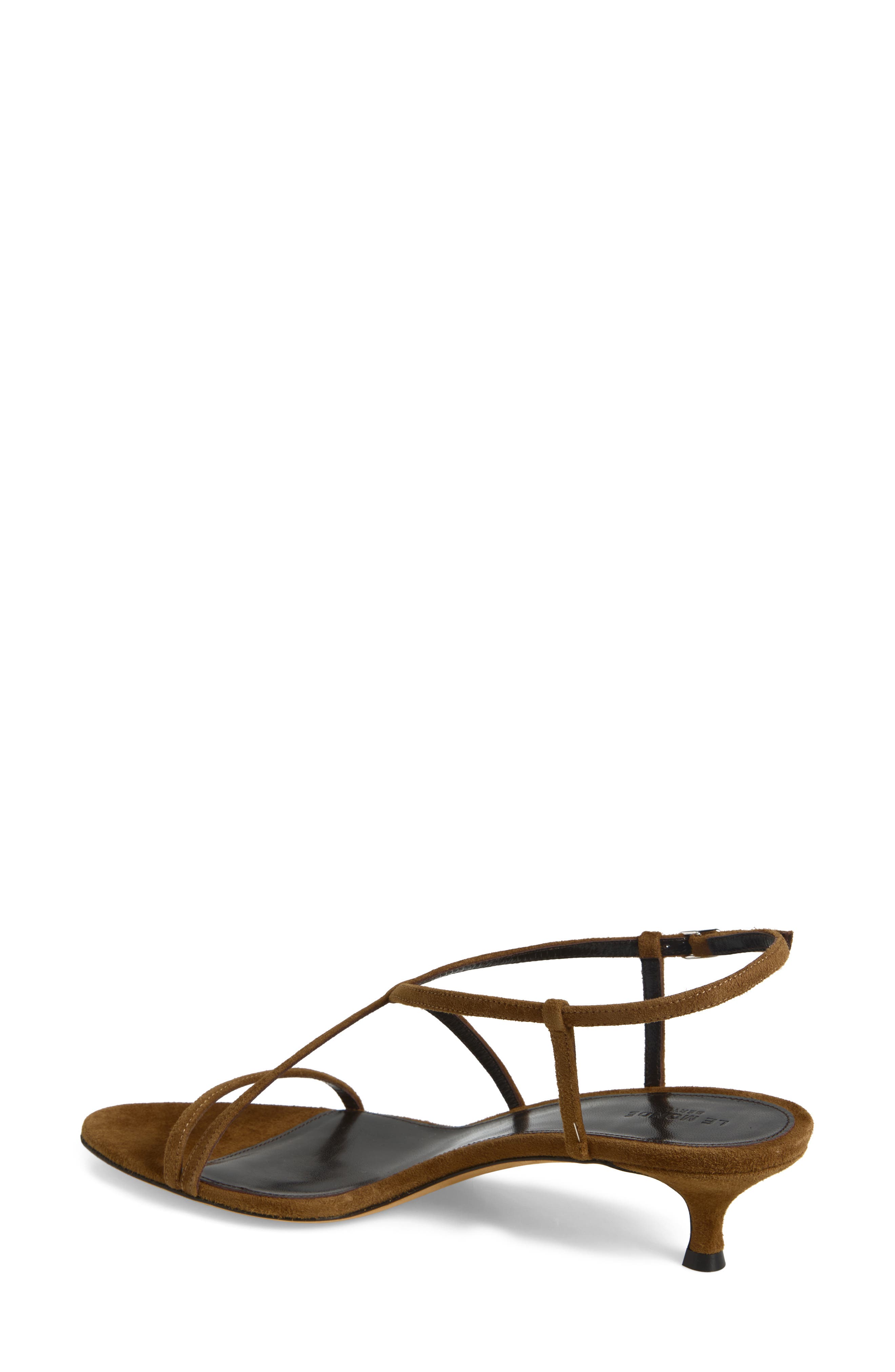 Rio Kitten Heel Sandal, Alternate, color, BROWN
