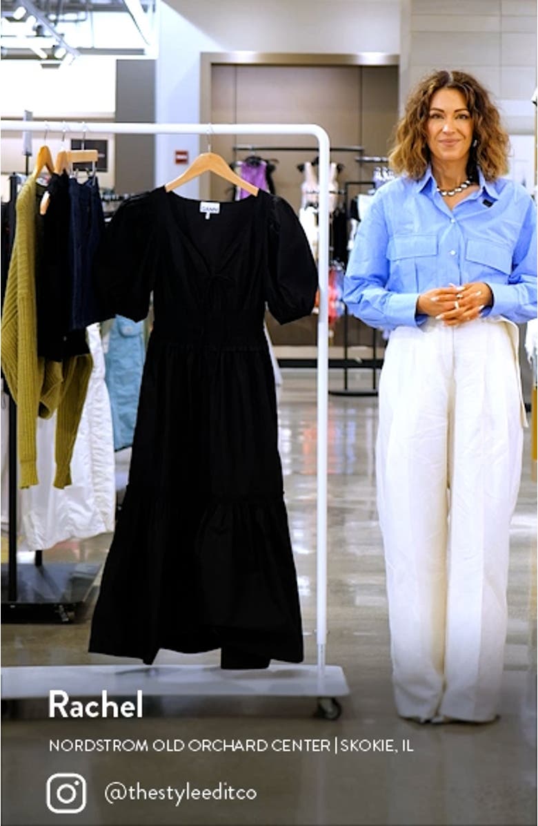 Organic Cotton Poplin Tiered Dress, sales video thumbnail