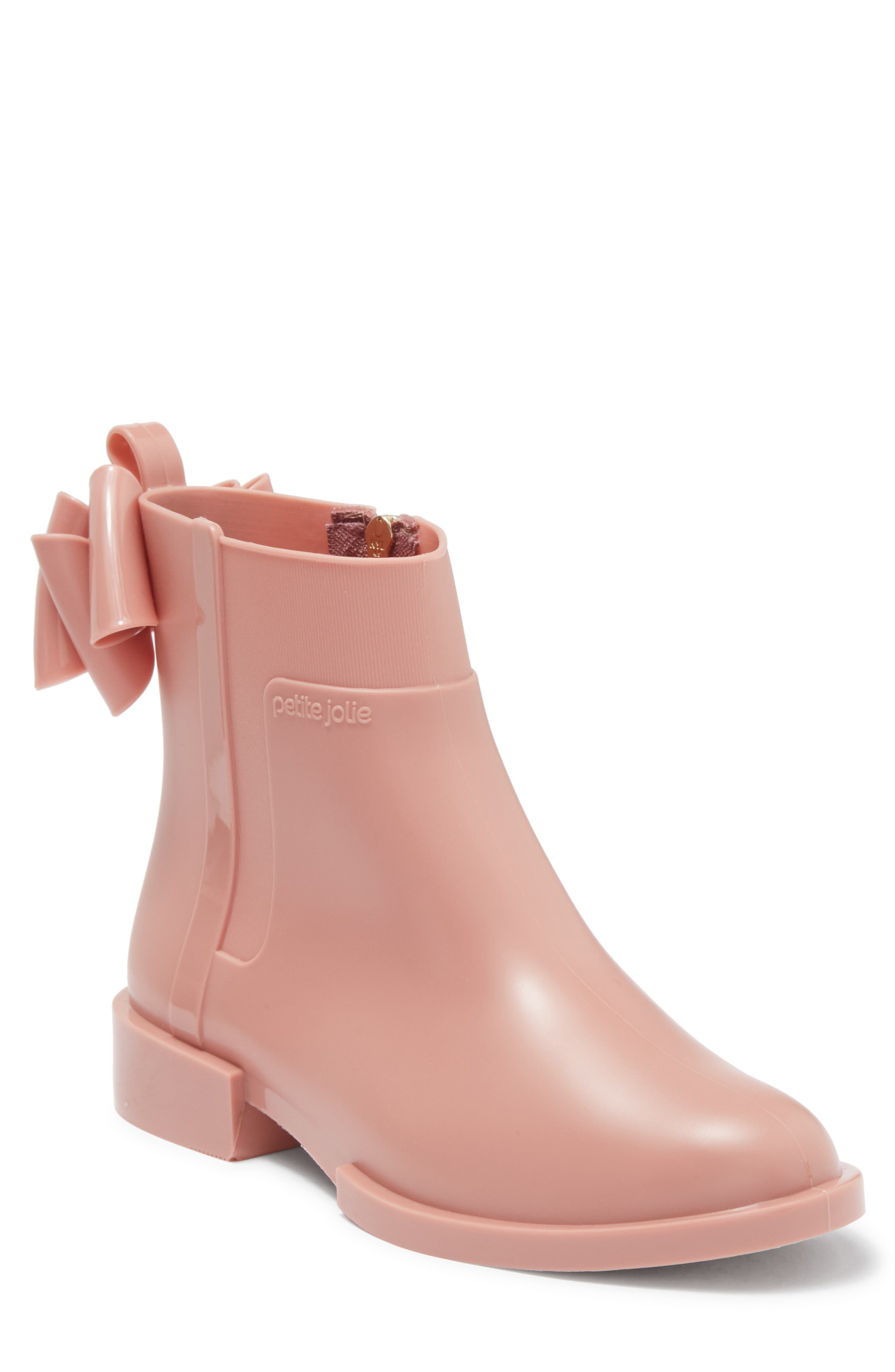 PETITE JOLIE Tyler Bow Tie Zip Rubber Boot, Main, color, 