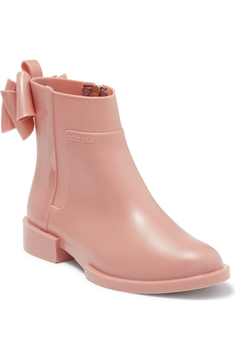 PETITE JOLIE Tyler Bow Tie Zip Rubber Boot, Main, color,