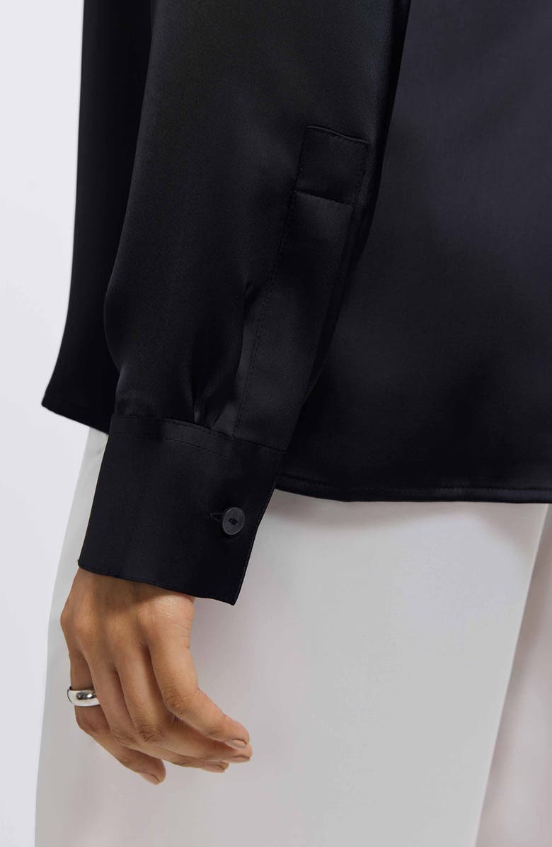 Foxcroft Bianca Satin Shirt, Alternate, color,