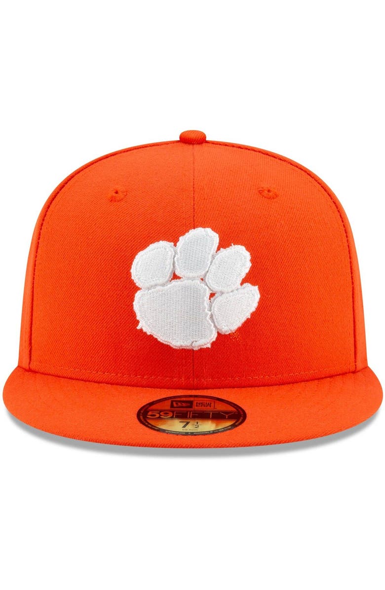 New Era Men's New Era Orange Clemson Tigers Primary Team Logo Basic 59FIFTY Fitted Hat, Alternate, color,