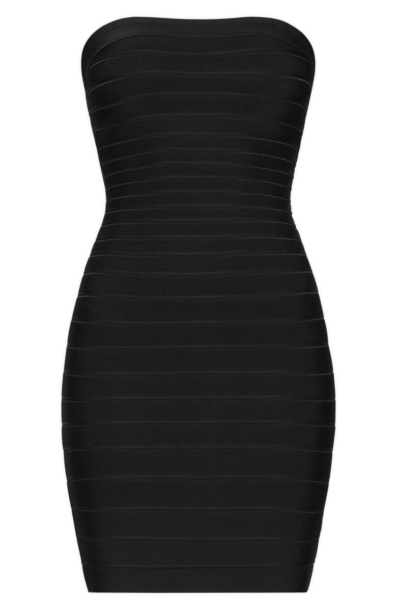Herve Leger Strapless Bandage Minidress, Alternate, color,