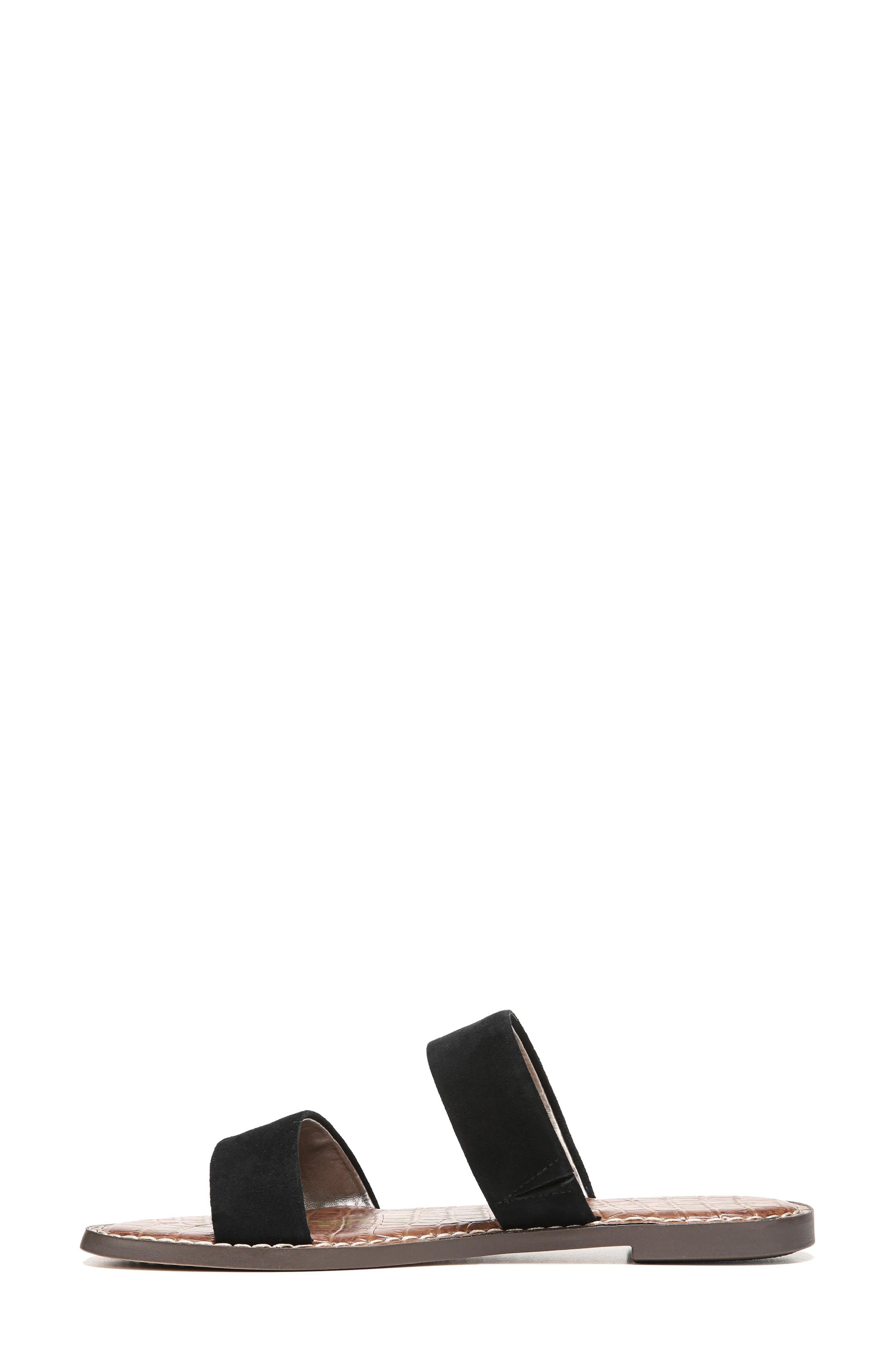 Gala Two Strap Slide Sandal, Alternate, color, BLACK SUEDE