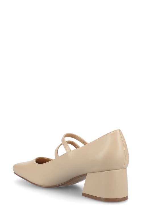 Shop Journee Collection Nally Mary Jane Pump In Beige