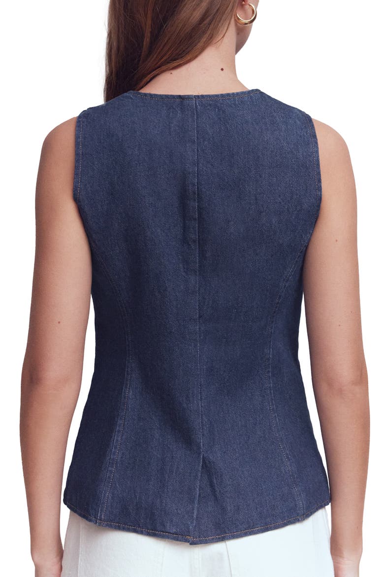 Cotton Denim Vest, Alternate, color, INDIGO DENIM