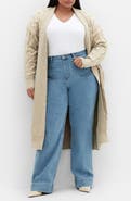 City Chic Charissa Cable Stitch Longline Cardigan