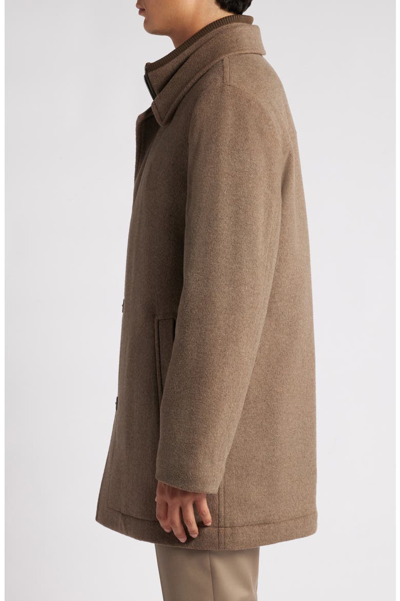 MacBeth Wool Blend Coat with Bib, Alternate, color, OATMEAL