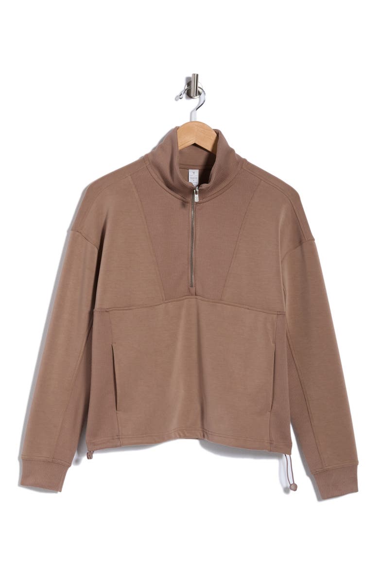 Sandwash Quarter Zip Pullover, Main, color, TIRAMISU