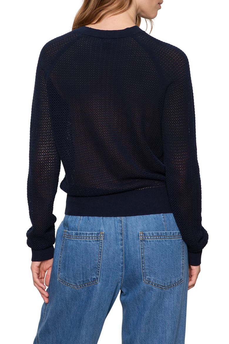 Soleil Open Stitch Sweater, Alternate, color, NAVY BLUE