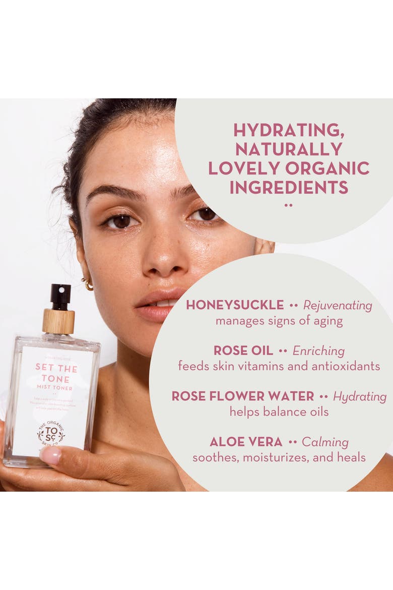 Set The Tone Hydrating Rose Mist Toner, 3.4fl oz, Alternate, color, None