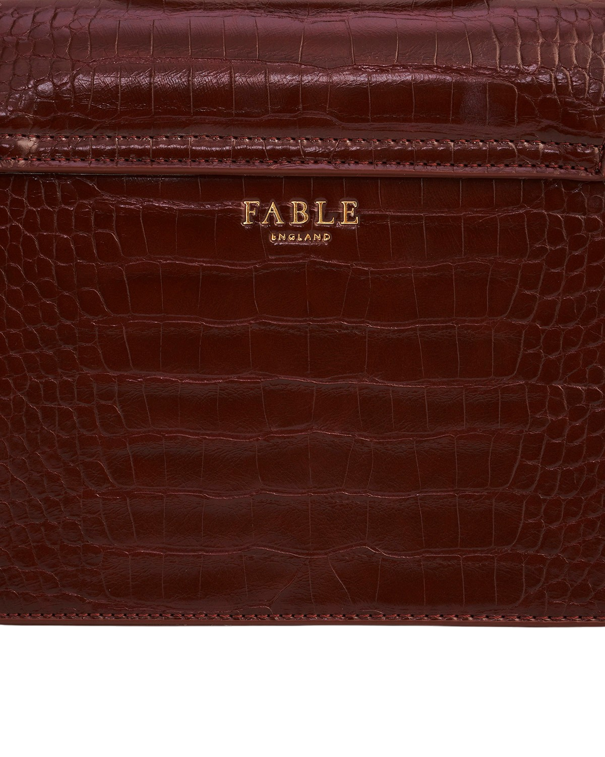 Eliza Croc Small Top Handle Purse, Alternate, color, Burgundy