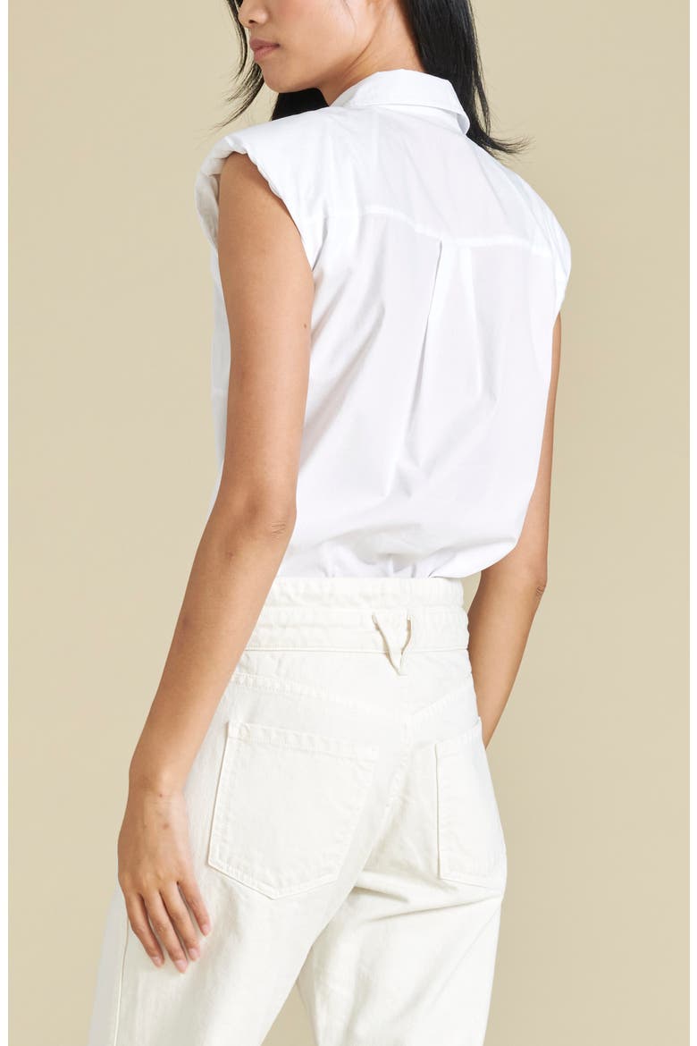 Kat Strong Shoulder Shirt, Alternate, color, WHITE