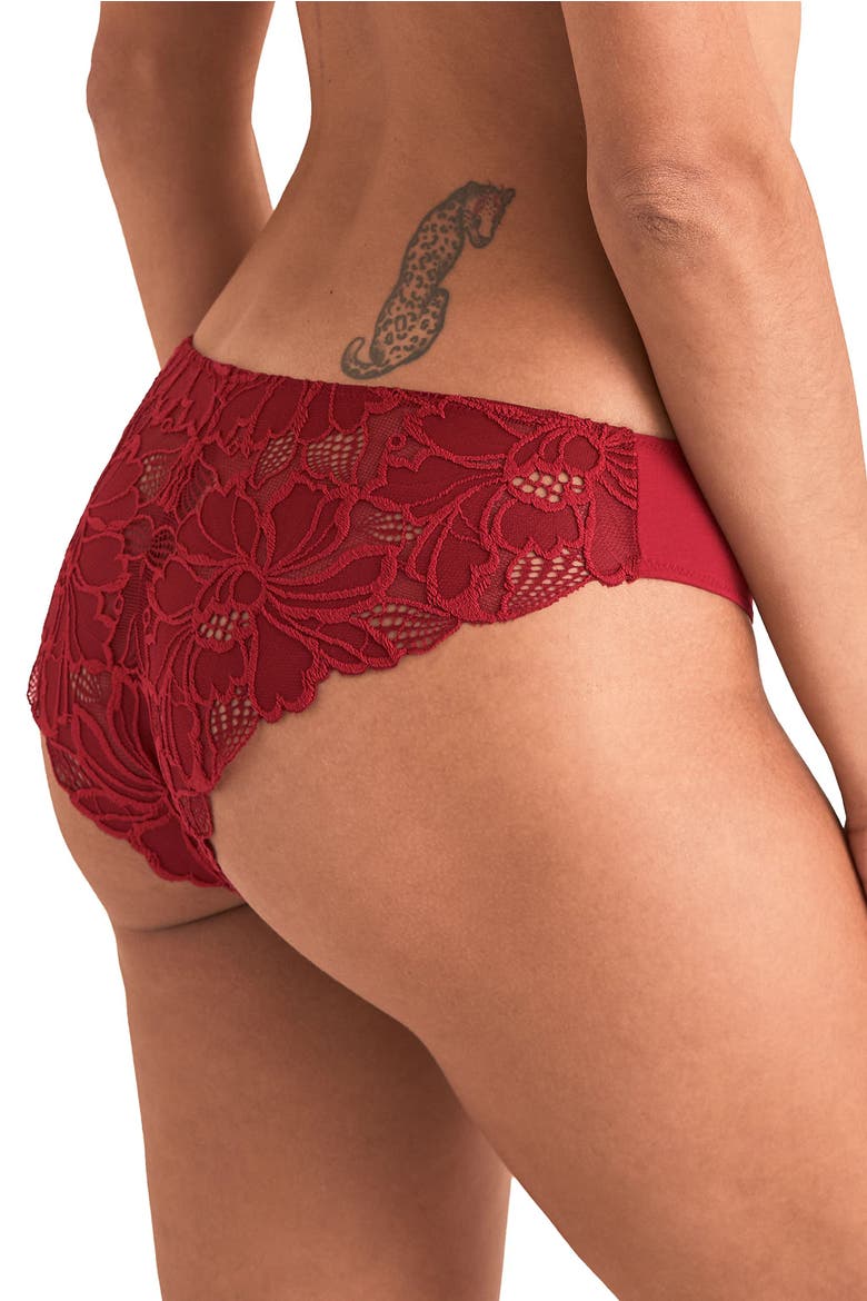 Teagan Bikini Panties, Alternate, color, Dark red