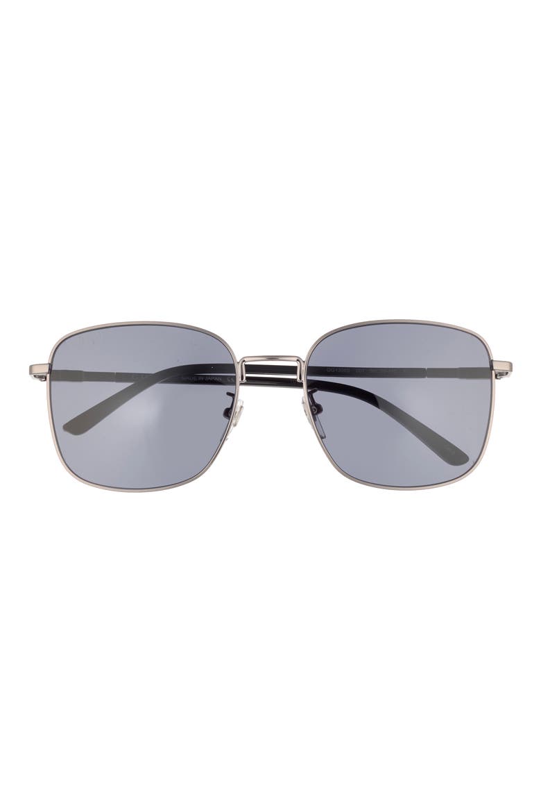 58mm Square Sunglasses, Main, color, RUTHENIUM BLACK GREY