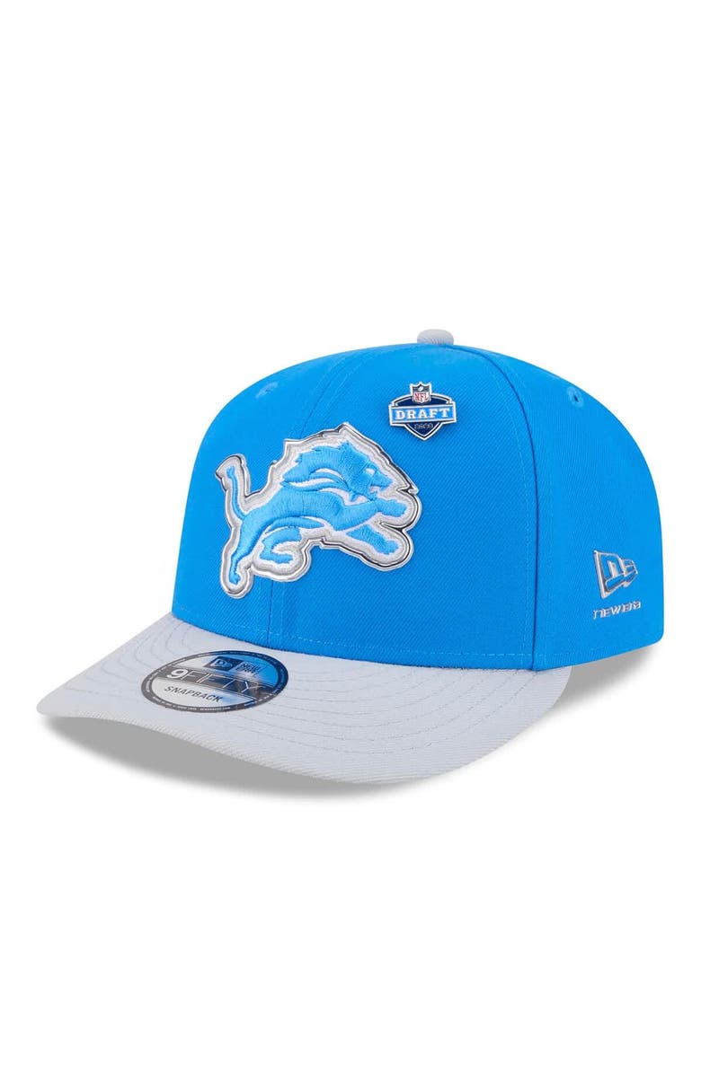 New Era Men's New Era  Blue/Silver Detroit Lions 2026 NFL Draft On Stage Pre-Curved 9FIFTY Snapback Hat, Main, color, Blue
