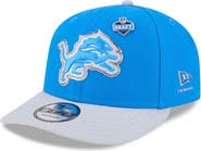 New Era Men's New Era Blue/Silver Detroit Lions 2026 NFL Draft On Stage Pre-Curved 9FIFTY Snapback Hat