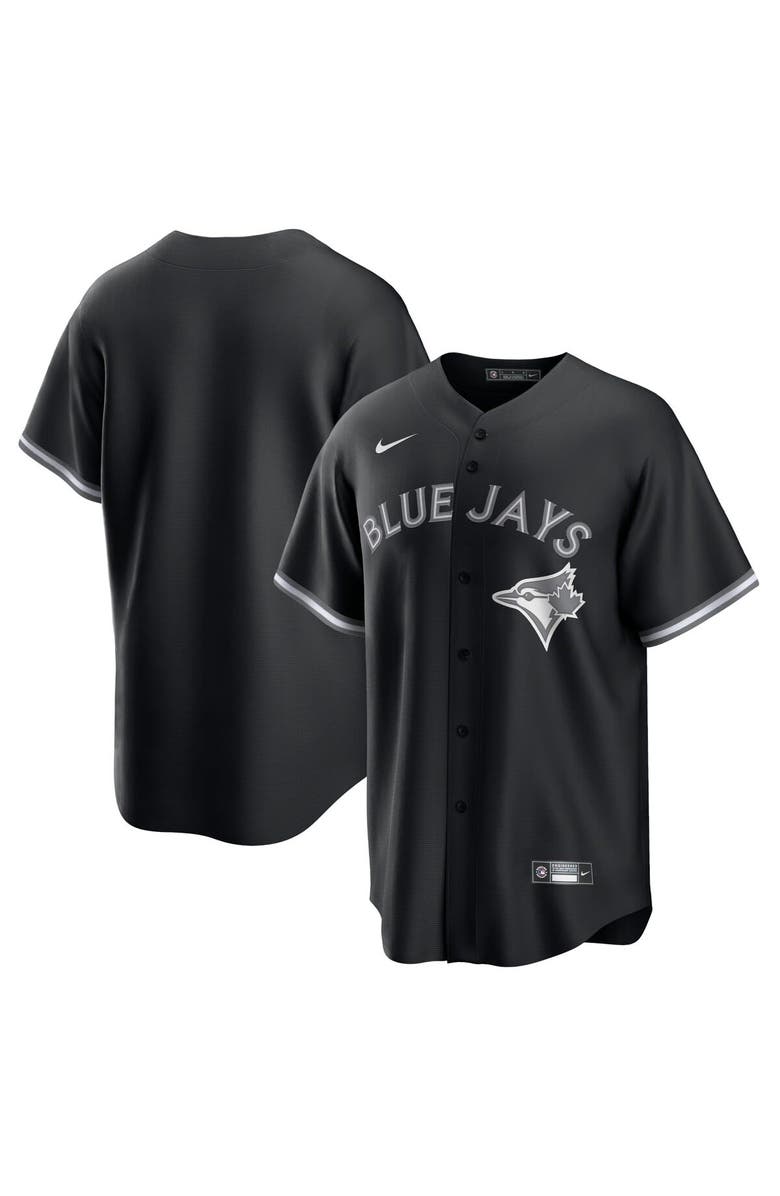 Nike Men's Nike Black/White Toronto Blue Jays Official Replica Jersey, Main, color,